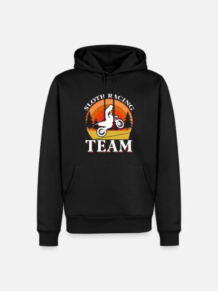 Sloth Racing Team - Men’s Premium Organic Hoodie - black