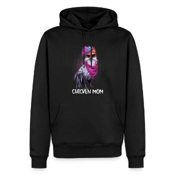 Poulet Maman Poulets Poule Cadeau Agriculteur - Sweat à capuche Premium bio Homme - noir - Devant - Nico (187cm)