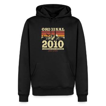 Cadeau vintage 2010 pour les 13/14 ans - Sweat à capuche Premium bio Homme - noir - Devant - Nico (187cm)