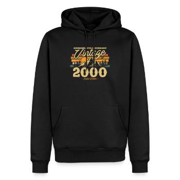 Vintage Geburtstagsgeschenk 2000 - Männer Premium Bio Hoodie - Schwarz - Vorne - Nico (187cm)