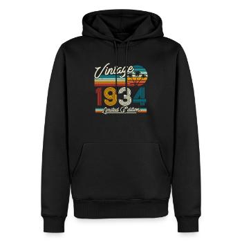 Vintage 1934 Geburtstagsgeschenk - Männer Premium Bio Hoodie - Schwarz - Vorne - Nico (187cm)