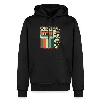 Vintage Geburtstagsgeschenk 1965 - Männer Premium Bio Hoodie - Schwarz - Vorne - Nico (187cm)