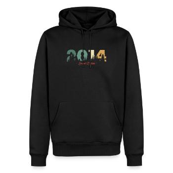 Vintage Nature Birthday Gift 2014 - Men’s Premium Organic Hoodie - black - Front - Nico (187cm)