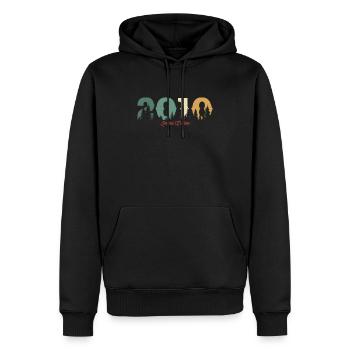Cadeau d’anniversaire Vintage Nature 2010 - Sweat à capuche Premium bio Homme - noir - Devant - Nico (187cm)