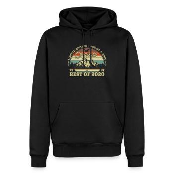 Retro Geburtstagsfreude 2020 - Männer Premium Bio Hoodie - Schwarz - Vorne - Nico (187cm)