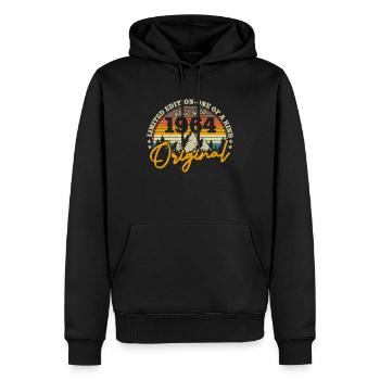 Retro Gift 1964 Anniversary - Men’s Premium Organic Hoodie - black - Front - Nico (187cm)