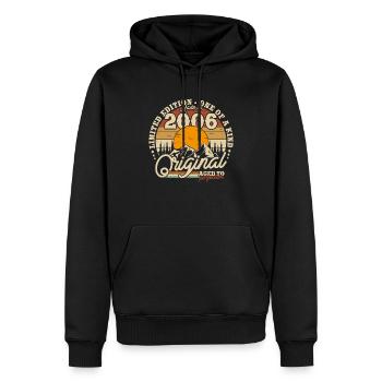 Vintage 2006 - Perfektes 17/18 Geburtstagsgeschenk - Männer Premium Bio Hoodie - Schwarz - Vorne - Nico (187cm)