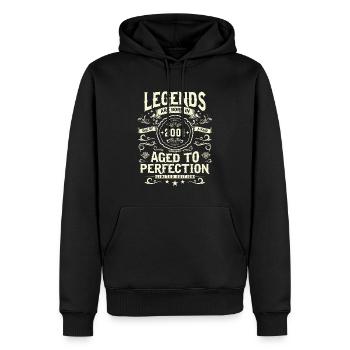 Légendaire 22e anniversaire 2001 - Sweat à capuche Premium bio Homme - noir - Devant - Nico (187cm)