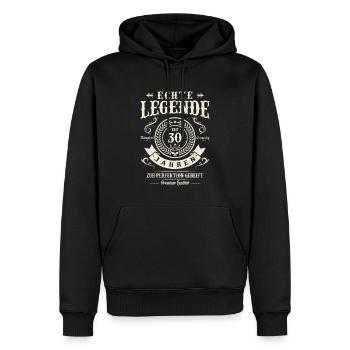 30 Jahre Meisterwerk - Männer Premium Bio Hoodie - Schwarz - Vorne - Nico (187cm)