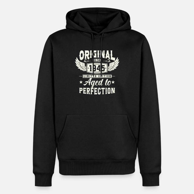 1945 Anniversaire du millésime - Sweat à capuche Premium bio Homme - noir