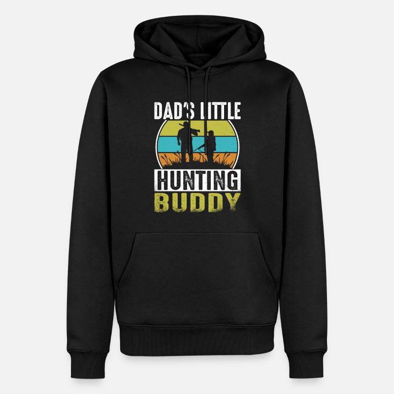 Papas Kleiner Jagdkumpel - Männer Premium Bio Hoodie - Schwarz