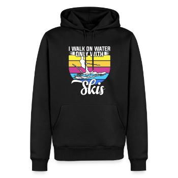 Je marche sur l’eau uniquement avec des skis - Sweat à capuche Premium bio Homme - noir - Devant - Nico (187cm)