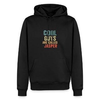 Cool guys are called Jasper - Männer Premium Bio Hoodie - Schwarz - Vorne - Nico (187cm)