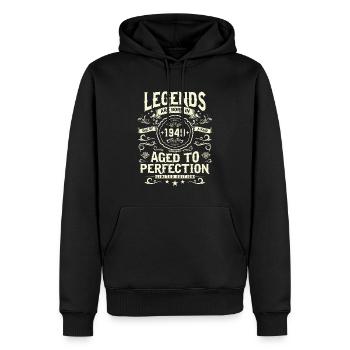 Vintage 1949: A gift for 74 years - Men’s Premium Organic Hoodie - black - Front - Nico (187cm)