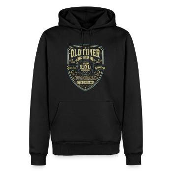 Vintage 1970 - Zeitloses Geschenk - Männer Premium Bio Hoodie - Schwarz - Vorne - Nico (187cm)