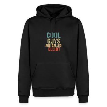 Cool guys are called elliot - Men’s Premium Organic Hoodie - black - Front - Nico (187cm)