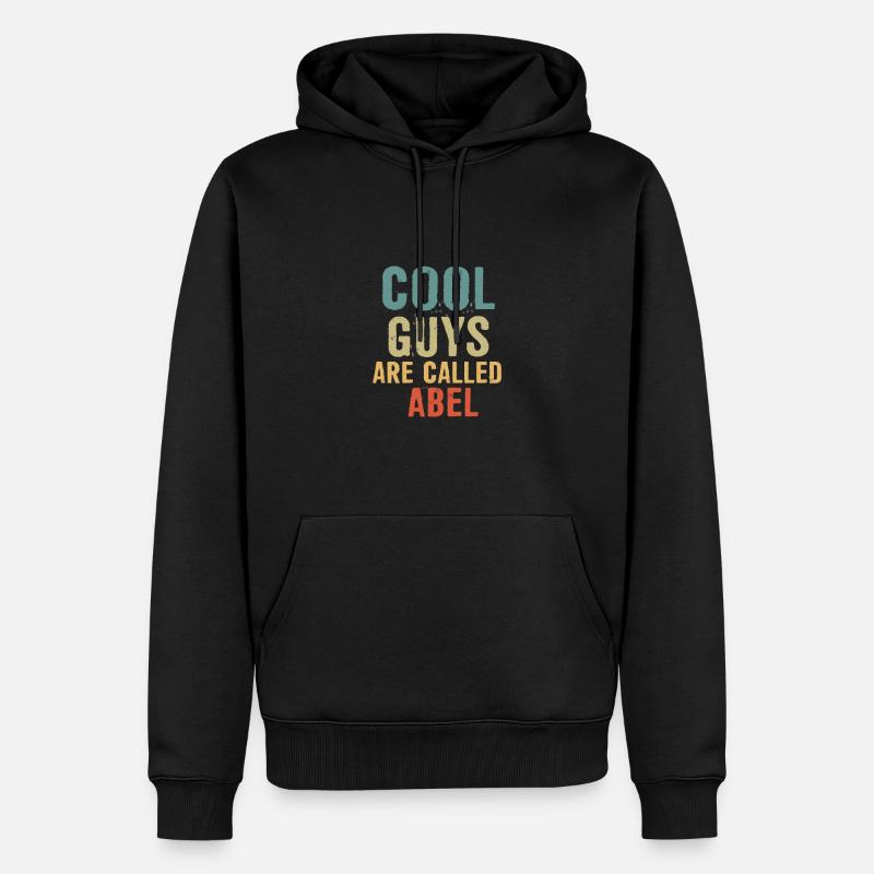 Les mecs cool s’appellent abel - Sweat à capuche Premium bio Homme - noir