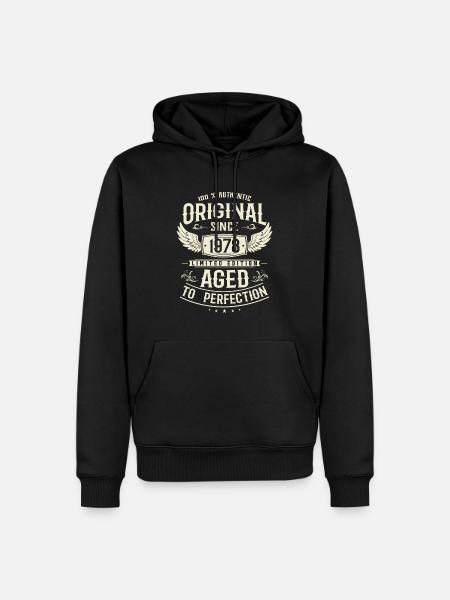 Retro 45th Birthday Present 1978 - Men’s Premium Organic Hoodie - black