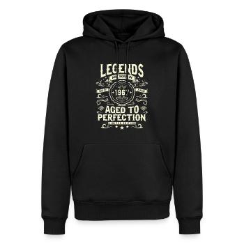 Klassiker '67: Vintage 56. Geburtstag - Männer Premium Bio Hoodie - Schwarz - Vorne - Nico (187cm)