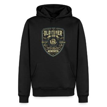 Nostalgisches Geschenk 1945 78. Geburtstag - Männer Premium Bio Hoodie - Schwarz - Vorne - Nico (187cm)