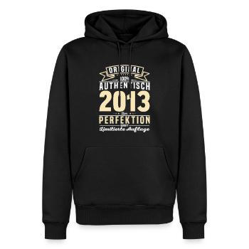 Einzigartiges Vintage-Geschenk 2013 - Männer Premium Bio Hoodie - Schwarz - Vorne - Nico (187cm)