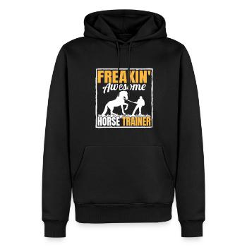 Ingenious horse trainer - Men’s Premium Organic Hoodie - black - Front - Nico (187cm)