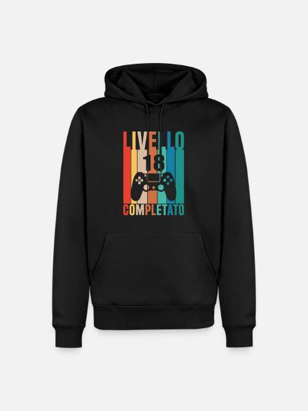 18th Birthday Vintage: Misión Completa - Sudadera con capucha prémium ecológica para hombre - negro