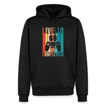 Vintage Anniversaire 60 ans - Sweat à capuche Premium bio Homme - noir - Devant - Nico (187cm)
