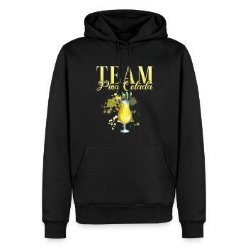 Équipe de fête de poule Pina Colada Barman - Sweat à capuche Premium bio Homme - noir - Devant - Nico (187cm)