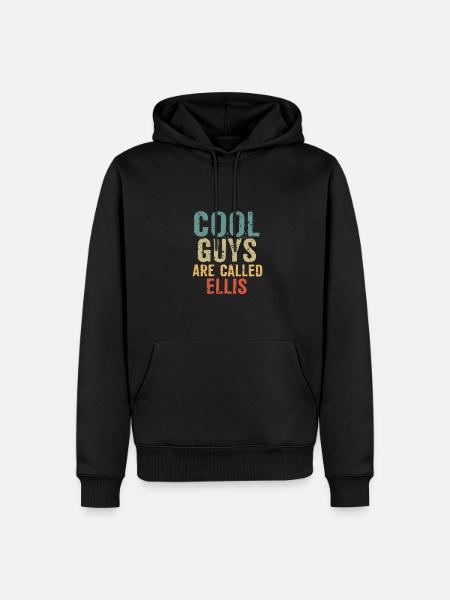 Cool guys are called ellis - Men’s Premium Organic Hoodie - black