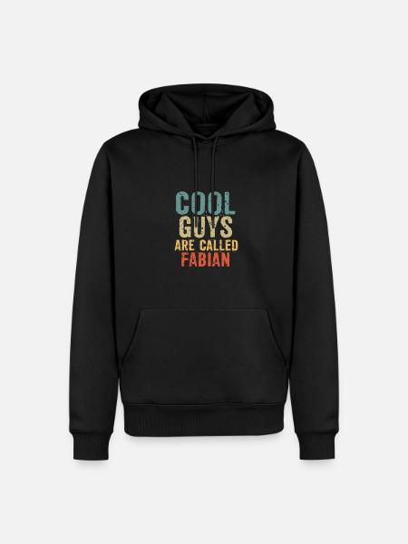 Cool guys are called fabian - Men’s Premium Organic Hoodie - black
