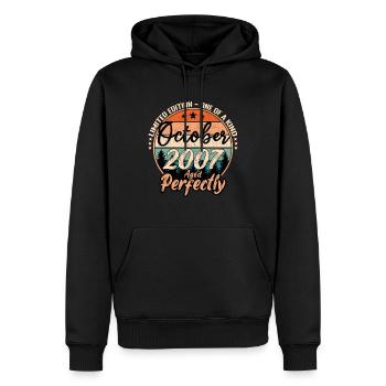 October 2007 anniversary 2007 legends October - Men’s Premium Organic Hoodie - black - Front - Nico (187cm)
