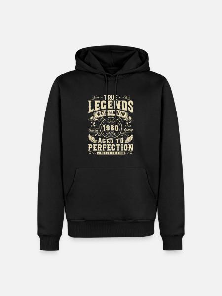 Legendary birthday present 1960 - Men’s Premium Organic Hoodie - black