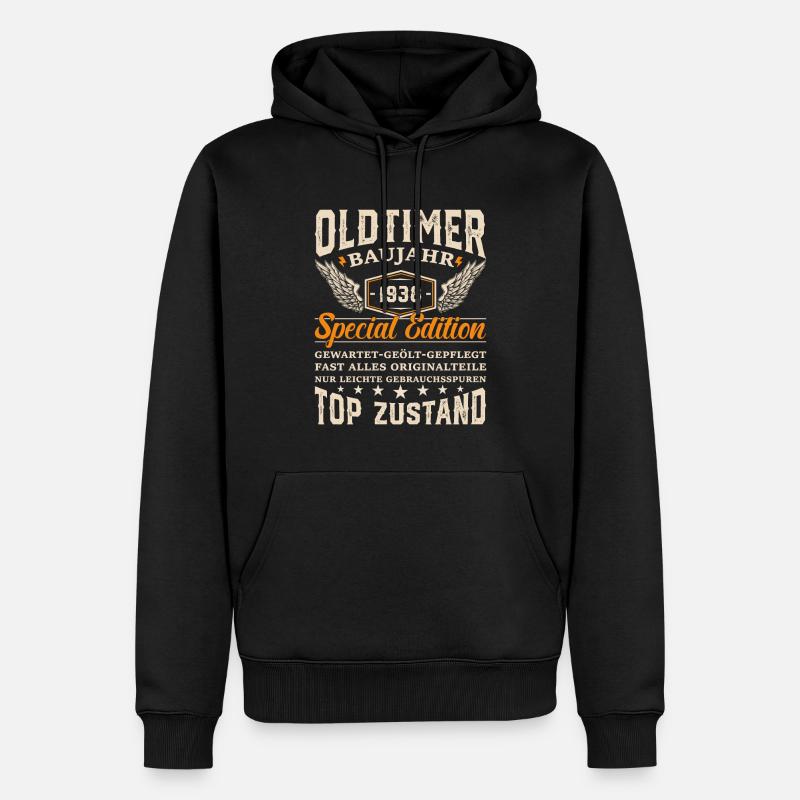 1938 Oldtimer Geschenk - Männer Premium Bio Hoodie - Schwarz