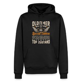 1967er Oldtimer Geschenk - Männer Premium Bio Hoodie - Schwarz - Vorne - Nico (187cm)