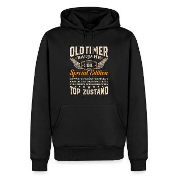 Retro Geschenkidee 2010 - Männer Premium Bio Hoodie - Schwarz - Vorne - Nico (187cm)