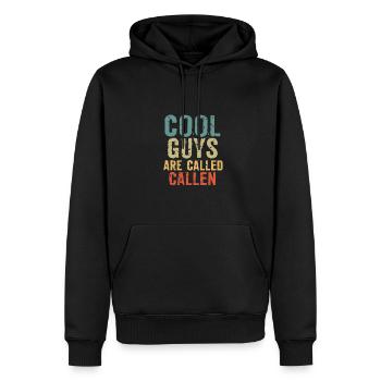 Cool guys are called callen - Männer Premium Bio Hoodie - Schwarz - Vorne - Nico (187cm)