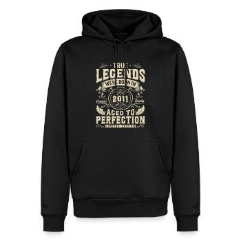 Vintage Legends 2011 Cadeau - Sweat à capuche Premium bio Homme - noir - Devant - Nico (187cm)