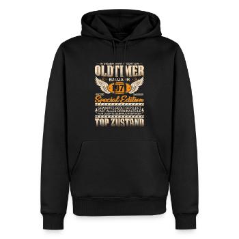 Vintage Oldtimer Geschenk 1971 - Männer Premium Bio Hoodie - Schwarz - Vorne - Nico (187cm)