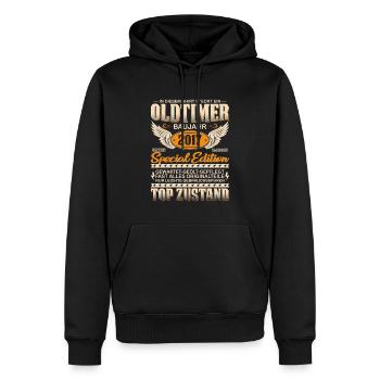 Vintage Schatz 2017 - Männer Premium Bio Hoodie - Schwarz - Vorne - Nico (187cm)