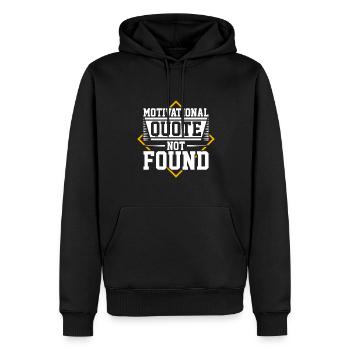 Citation de motivation introuvable - Sweat à capuche Premium bio Homme - noir - Devant - Nico (187cm)