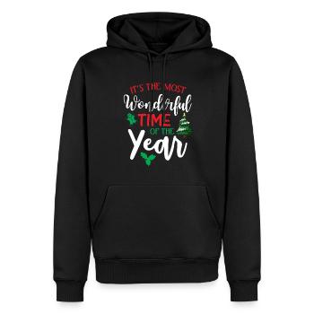 C’est la période la plus merveilleuse de l’année - Sweat à capuche Premium bio Homme - noir - Devant - Nico (187cm)