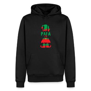 Der Papa Elf - Männer Premium Bio Hoodie - Schwarz - Vorne - Nico (187cm)