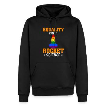 Gleichstellung Ist Keine Raketenwissenschaft - Männer Premium Bio Hoodie - Schwarz - Vorne - Nico (187cm)