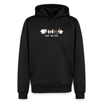 Drôle Joyeux Noël Mouton Famille Enfants - Sweat à capuche Premium bio Homme - noir - Devant - Nico (187cm)