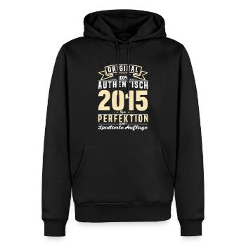 Einzigartiges Geschenk für 8/9-Jährige 2015 - Männer Premium Bio Hoodie - Schwarz - Vorne - Nico (187cm)