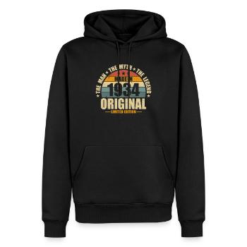 Legends 89/90 - 1934 Vintage - Men’s Premium Organic Hoodie - black - Front - Nico (187cm)
