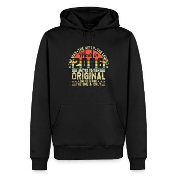 Millésime 2006 légendaire - Sweat à capuche Premium bio Homme - noir - Devant - Nico (187cm)