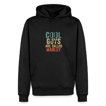 Les mecs cool s’appellent Marley - Sweat à capuche Premium bio Homme - noir - Devant - Nico (187cm)