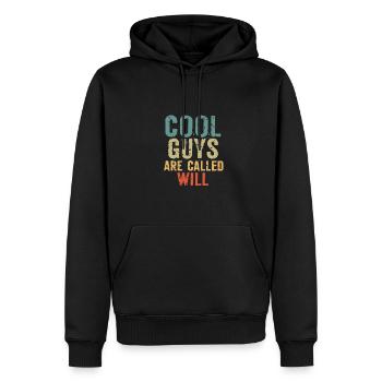 Cool guys are called Will - Men’s Premium Organic Hoodie - black - Front - Nico (187cm)